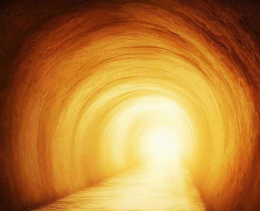 Tunnel met licht aan het eind